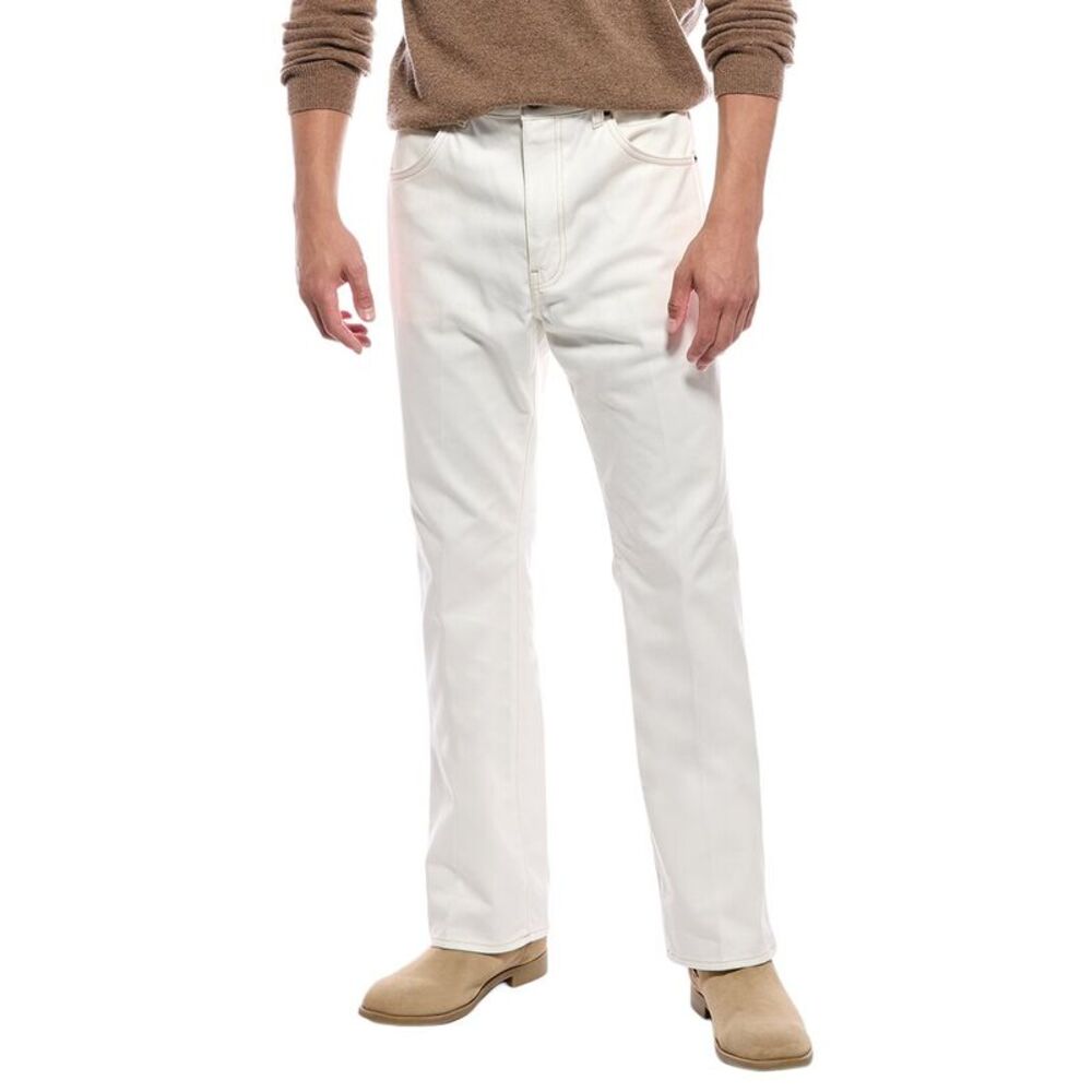 Blk Dnm Mens  White Bootcut Jean, White